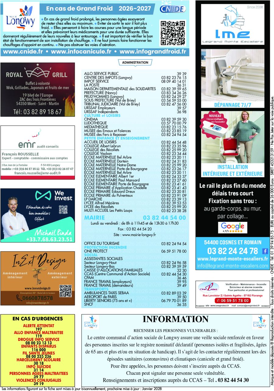 Fiche d'urgence